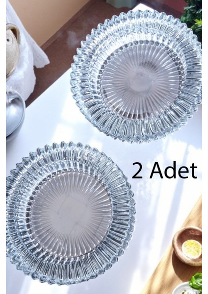 Safir Yuvarlak Cam Küllük - Kül Tablası 2 Adet