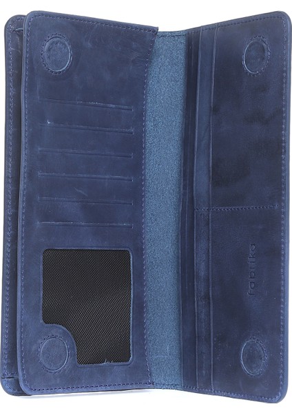 Lacivert Erkek Deri Cüzdan FRK 253 MIKNATISLI TELEFONLU fırsatları