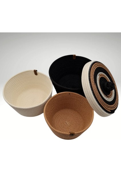 3'lü Hasır Sepet, Jüt Sepet, %100 Doğal Hasır Sepet, Çok Amaçlı Dekoratif Hasır Sepet, fiyatları