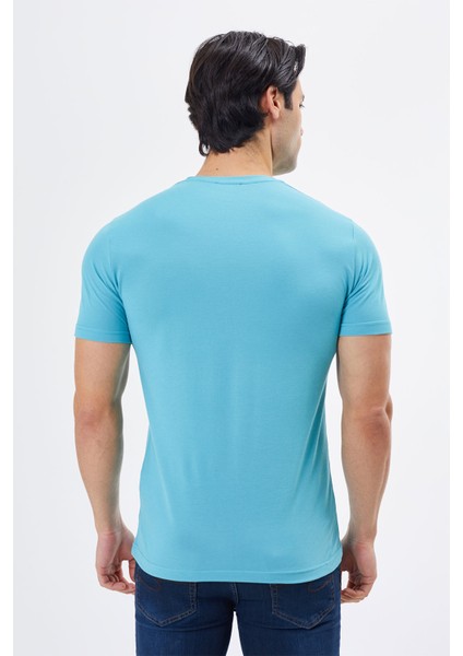 Regular Fit Bisiklet Yaka %100 Pamuk Kısa Kollu Basic Penye T-Shirt-PE3601TY22 indirimleri