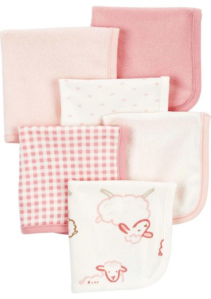 Carter's Kız Bebek Yıkama Lifi 6'lı Paket