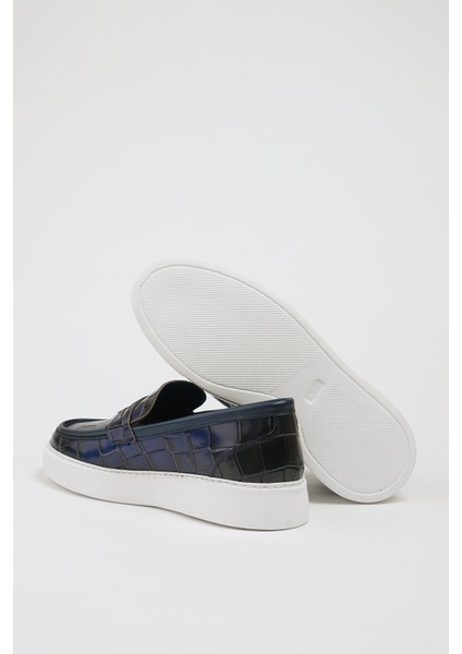 Carlo Model Hakiki Kroko Deri Casual Ayakkabı modelleri