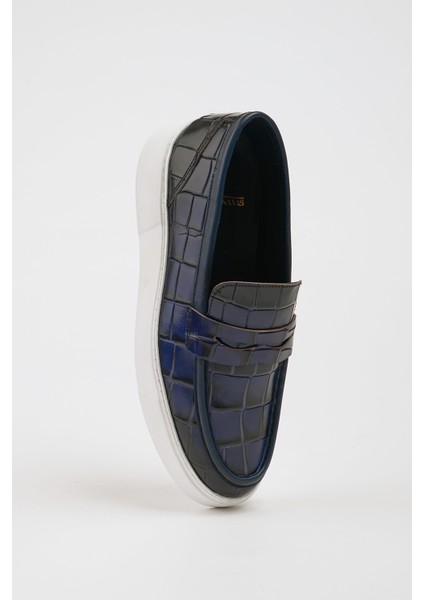 Carlo Model Hakiki Kroko Deri Casual Ayakkabı fırsatları