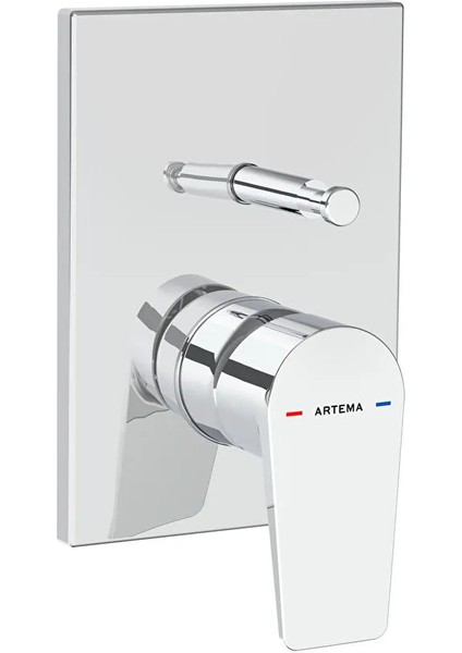 A43208 Flow Square Ankastre Mekanik Banyo Bataryası
