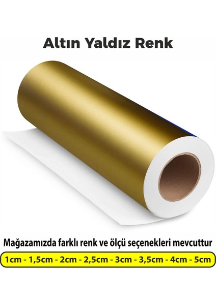 Kalp Kesimli Altın Yaldız Çok Amaçlı Etiket 3,5cm (500 Adet)