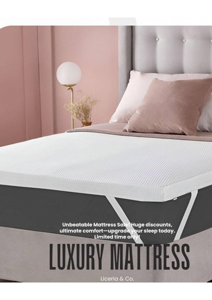 Ortopedik %100 Visco Uyku Pedi,yatak Korucucusu ,kalınlığı 10 Cm, Sert Yataklar Için, 2 Adet Yastık Kılıfı Hediyeli