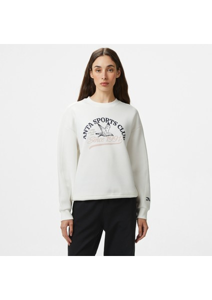 Sports Club Kadın Beyaz Hoodie.1