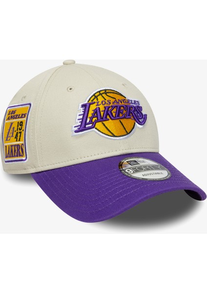 Contrast Patch La Lakers Unisex Krem/mor Şapka.- fırsatları