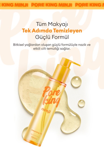 Gözenek Arındıran & Siyah Nokta Karşıtı Temizleme Yağı A'PIEU Pore King Minji Cleansing Oil