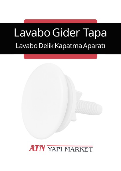 Plastik Delik Taş Tapası - Lavabo ve Gider Tıkacı