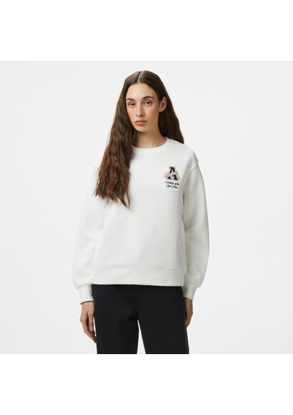 Sports Club Kadın Beyaz Sweatshirt.1