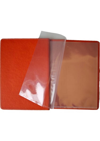 A5 - 5 Yapraklı Deri Menü Kabı - 23X15 cm (Siyah)