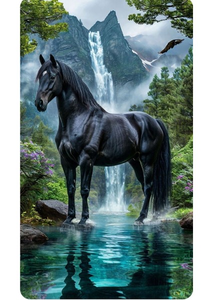 Nehire Gelen Savaş Atı Kanvas Tablo Ev Duvar Salon Ofis Dükkan Hediyelik Dekarasyon Süsü fiyatları