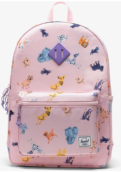 Heritage Printed Dog Çocuk Pembe Sırt ÇANTASI.06613