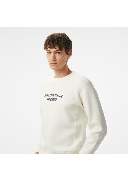 Sports Club Erkek Beyaz Sweatshirt.1 fırsatları