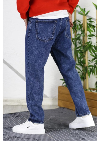 Erkek Düz Paça Yıkamalı Boyfriend Pantolon