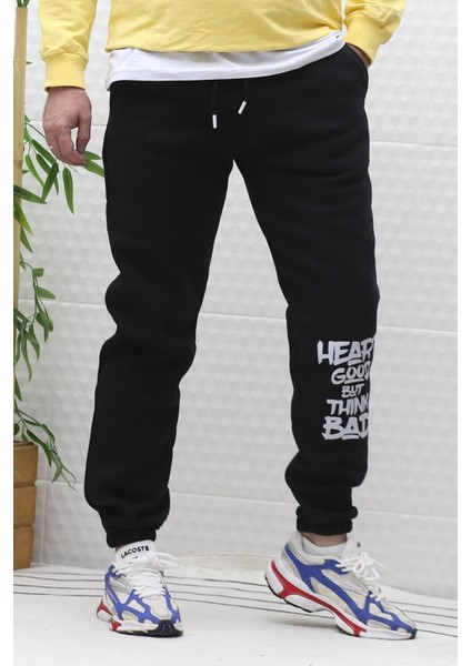 Erkek Kışlık 3 Iplik Şardonlu Eşofman Altı Heart Baskı indirimleri