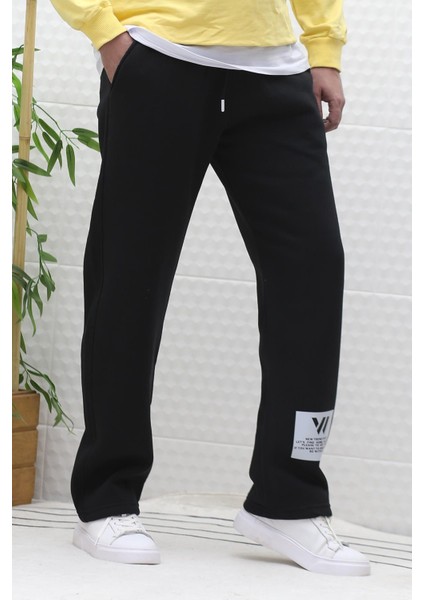 Erkek Kışlık 3 Iplik Şardonlu Bol Kesim Baggy Eşofman Altı Wafra fırsatları