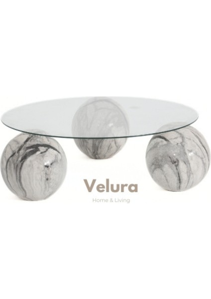 Modern Orta Sehpa & Top Sehpa Cam Sehpa & Küre Orta Sehpa - Diana - Yuvarlak - Şeffaf Cam fiyatları