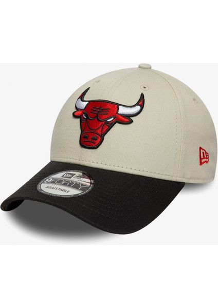Contrast Patch Chicago Bulls Unisex Krem/siyah Şapka.-