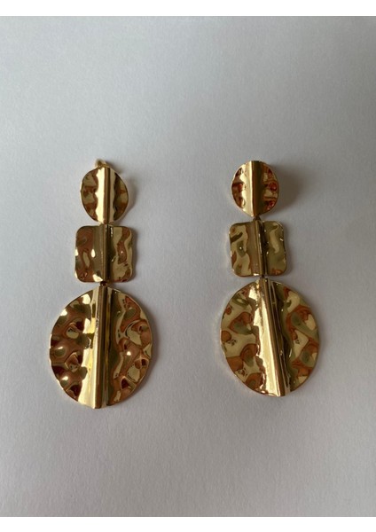 Ezme Plaka Sallantılı Altın Renk Küpe fırsatları