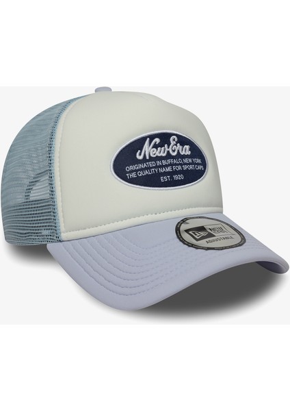 Oval Foam Patch Trucker Kadın Mavi/beyaz Şapka.- fırsatları