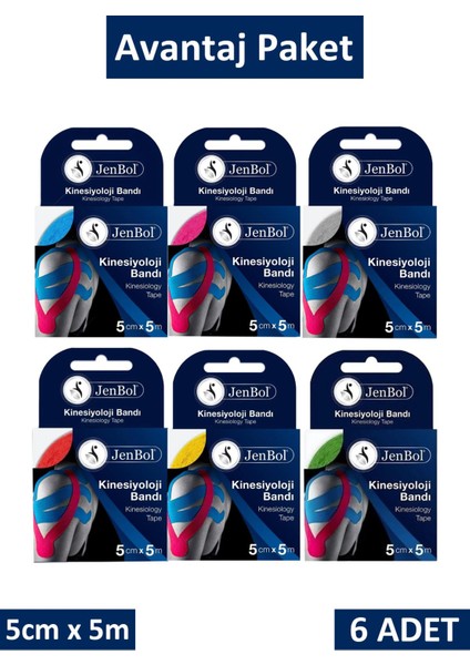 Kinesio Bandı - 6 Renk Avantaj Paket