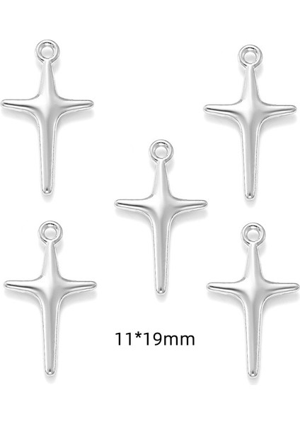 Yeni Dıy Alaşım Takı Aksesuarları Çapraz Yıldız Ay Kolye Bilezik Anahtarlık Dekoratif Kolye Okul Çantası Kolye (Yurt Dışından)