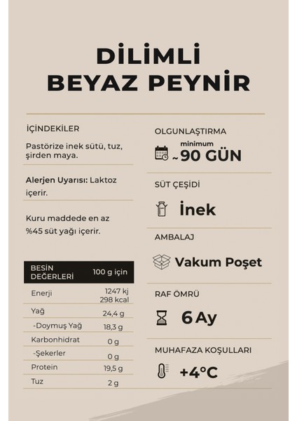 Keyif Serisi – Porsiyon İnek Beyaz Peyniri 250 gr – Tam Yağlı, Olgunlaştırılmış