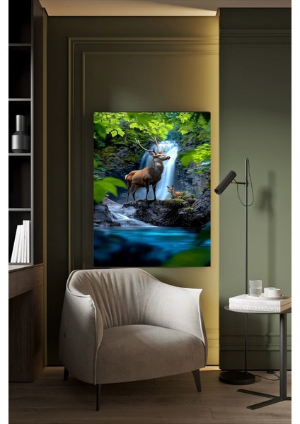 Nehire Arkadaşıyla Gelen Geğik Kanvas Tablo Ev Duvar Salon Ofis Dükkan Hediyelik Dekarasyon Süsü