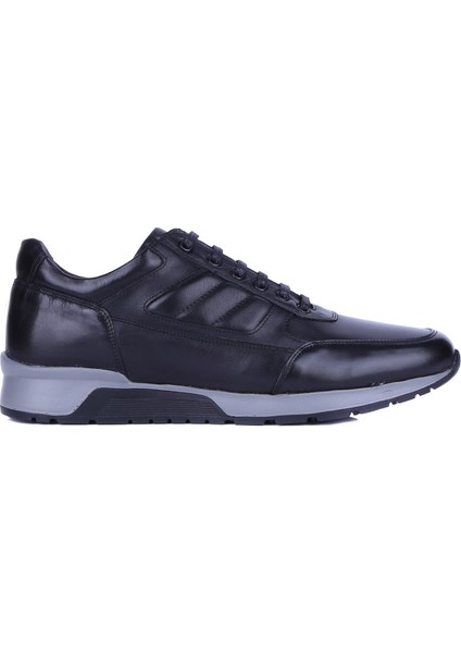 - Siyah Hakiki Deri Erkek Sneakers 2720-1 - 6960