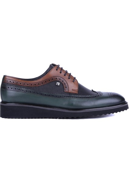 - Yeşil,taba Hakiki Deri Erkek Günlük Ayakkabı 1106 - 6962