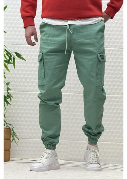 Erkek Beli Lastikli Likralı Kargo Cepli Gabardin Pantalon indirimleri