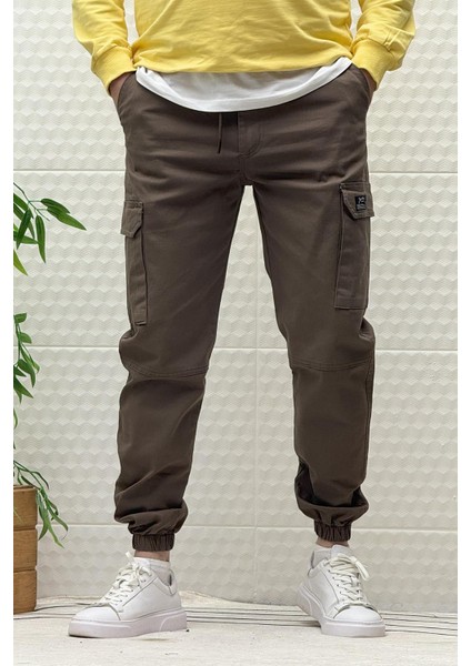 Erkek Beli Lastikli Likralı Kargo Cepli Gabardin Pantalon modelleri