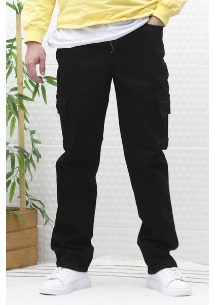 Erkek Kargo Cepli Rahat Kesim Baggy Kot Pantolon