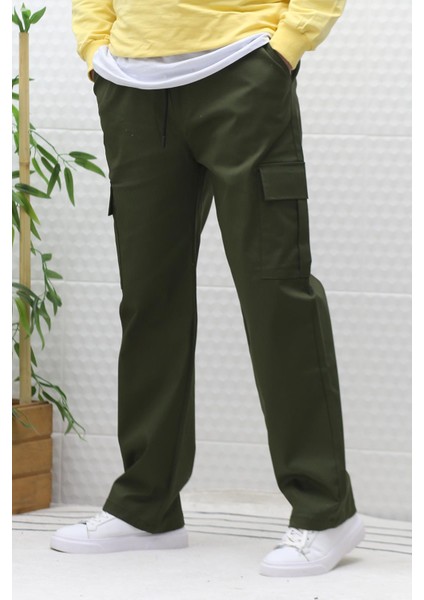 Erkek Kargo Cepli Baggy Gabardin Pantalon modelleri