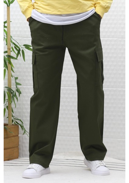 Erkek Kargo Cepli Baggy Gabardin Pantalon fırsatları