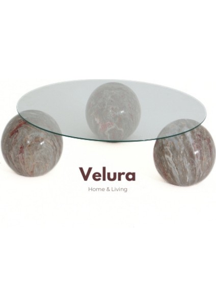 Modern Orta Sehpa & Top Sehpa Cam Sehpa & Küre Orta Sehpa - Mars - Yuvarlak - Şeffaf Cam fiyatları