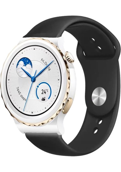 Huawei Watch Gt3 Pro 43MM Seramik ile Uyumlu Kordon Yumuşak Dokulu Silikon Kayış