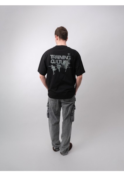 Training Culture No: 2, Siyah Oversize Tişört