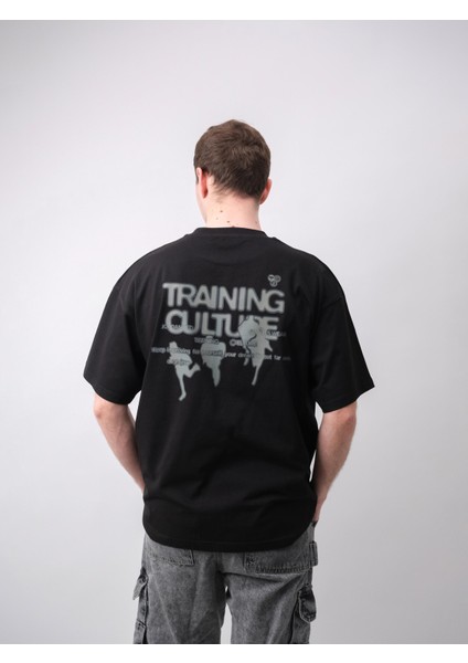 Training Culture No: 2, Siyah Oversize Tişört