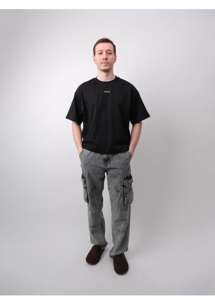 Training Culture No: 2, Siyah Oversize Tişört