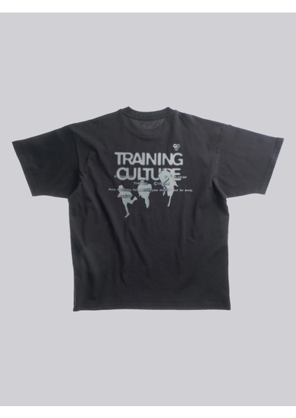 Training Culture No: 2, Siyah Oversize Tişört