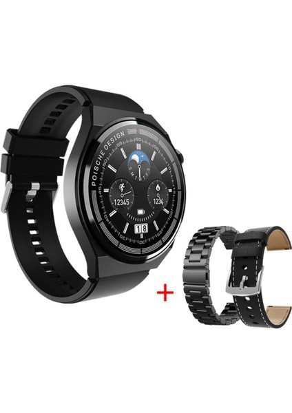 G3 Max Akıllı Saat 3 Kordonlu Nfc Arama Konuşma Mesaj Sağlık Spor Kontrolü Metal ve Silikon