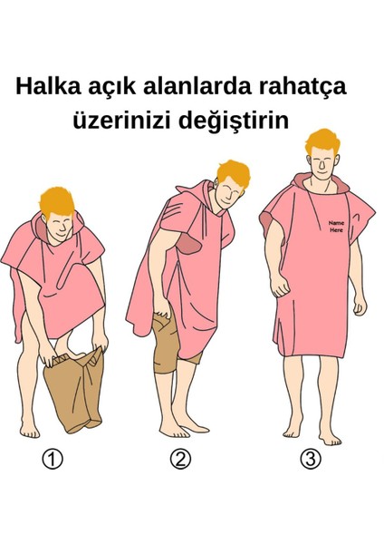 Kişiye Özel Baskılı Kapüşonlu Çocuk Deniz Pançosu –Yazı ile Tasarlanabilir fırsatları