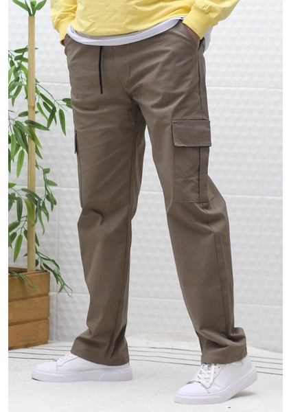 Erkek Kargo Cepli Baggy Gabardin Pantalon modelleri
