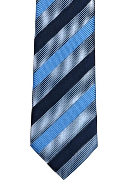 Mavi Lacivert Çizgili 7 cm Genişliğinde Ince Kravat modelleri