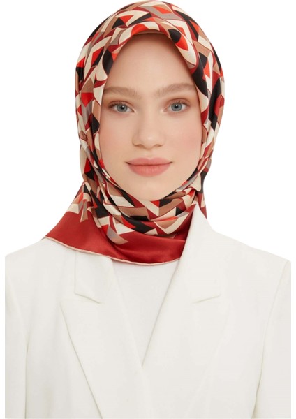Nostalji Serisi İpek Twill Eşarp 8720D-02