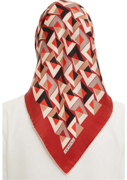 Nostalji Serisi İpek Twill Eşarp 8720D-02