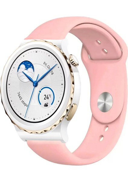 Huawei Watch Gt3 Pro 43MM Seramik ile Uyumlu Kordon Yumuşak Dokulu Silikon Kayış
